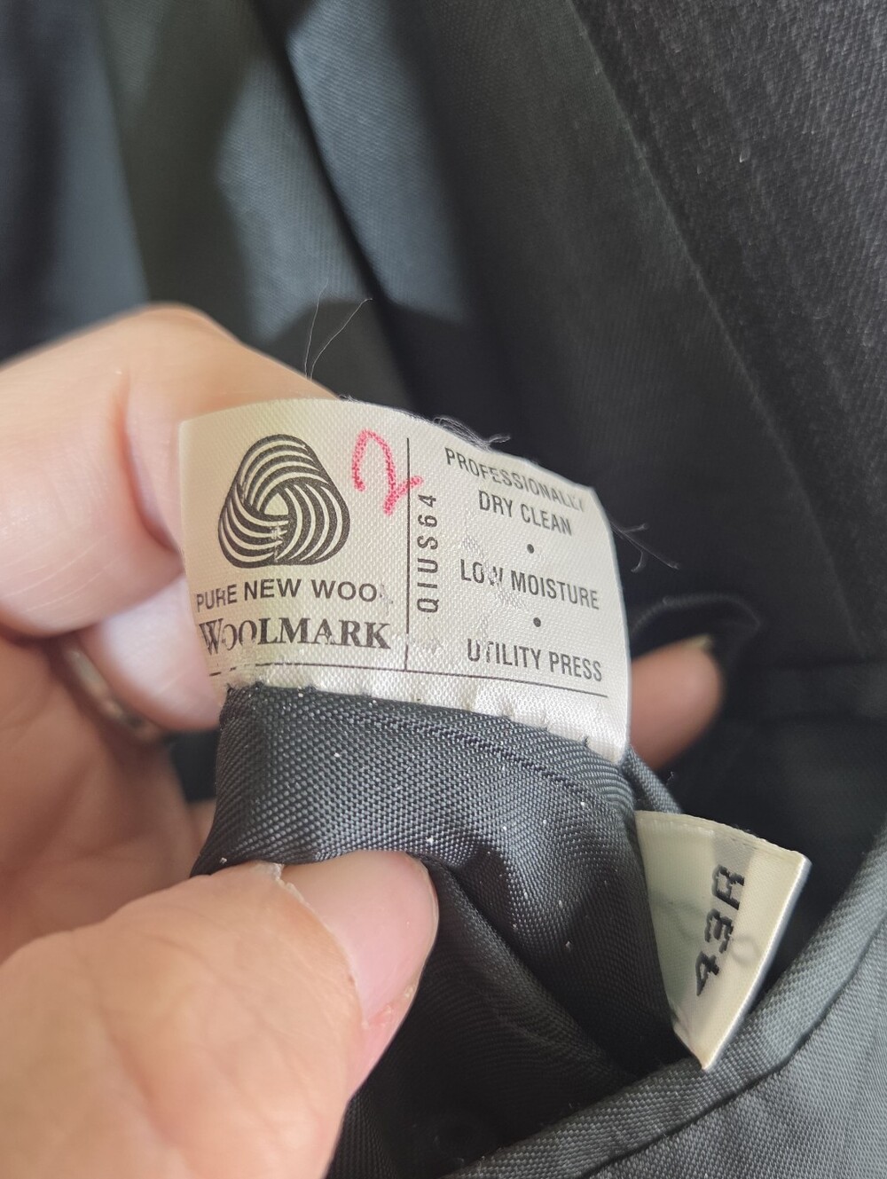 Vintage Tommy Hilfiger Blazer Sport Coat Mens 43R Gray Pure Wool USA Made - Picture 10 of 11